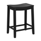 HH2 Home Fiddler Black Backless Saddle Seat Counter Height Stool - image 2