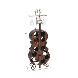 9th & Pike® Cello-Shaped Standing Wine Rack