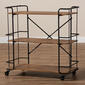 Baxton Studio Neal Rustic Industrial Style Bar & Kitchen Cart - image 8