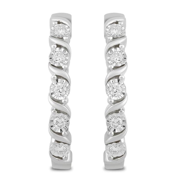 Nova Star(R) 1/4ctw. Sterling Silver Lab Grown Diamond Earrings - image 