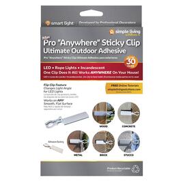 Northlight Seasonal 25ct. Anywhere Outdoor Sticky Adhesive Clips