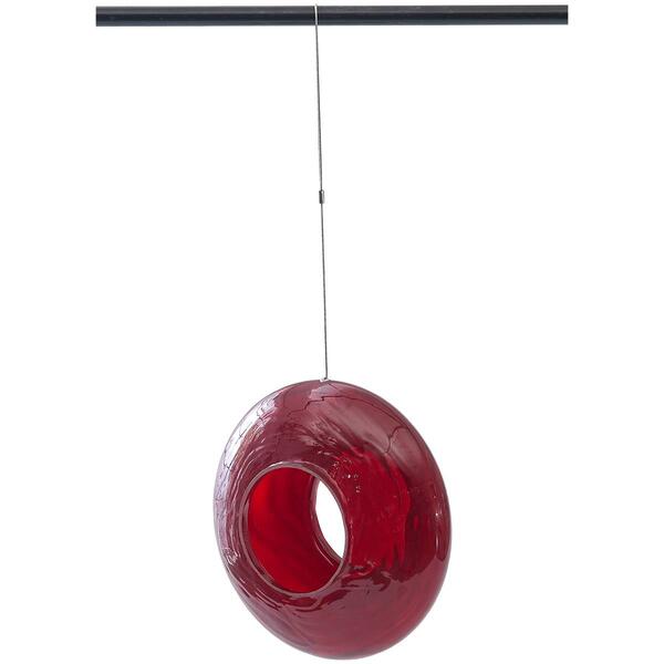 Red Circular Bird Feeder - image 