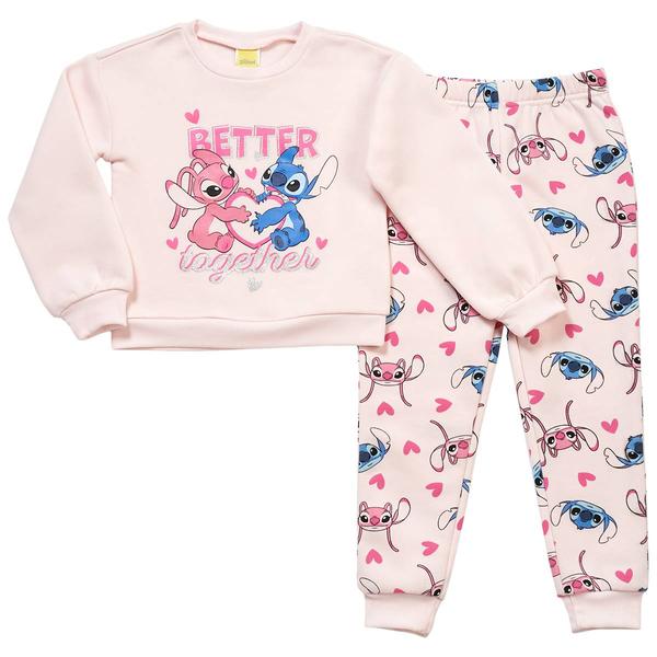 Girls (4-6x) Disney Stitch & Angel Better Together Jog Set