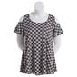 Womens C'est La Vie Short Sleeve Cold Shoulder Blouse - image 1
