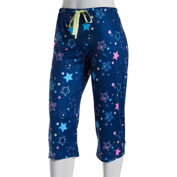 Petite Dollhouse Brushed Poly Power Stars Capri Pajama Pants - image 