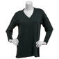 Petite Preswick & Moore(R) Long Sleeve Solid V-Neck Sweater - image 1