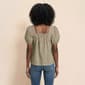 Womens Draper James Puff Sleeve Gingham Dobby Woven Blouse - image 2