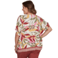 Plus Size Ruby Rd. Sedona Escape Short Sleeve Leaf Blouse - image 2