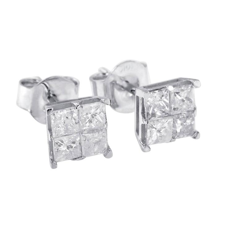 Diamond Classics™ 10kt. Diamond Square Stud Earrings