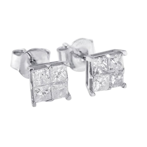 Diamond Classics&#8482; 10kt. Diamond Square Stud Earrings
