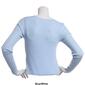 Juniors No Comment Pointelle Open Tie Front Cardigan - image 2