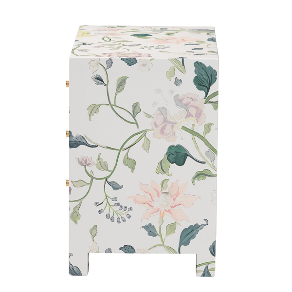Baxton Studio Connery Floral End Table