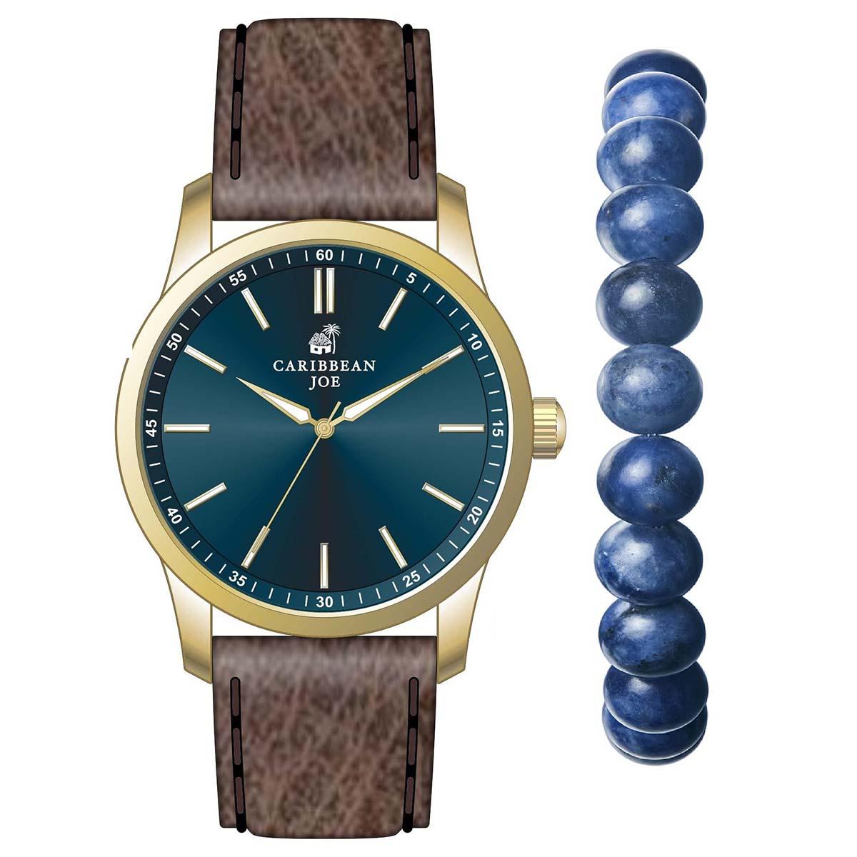 Mens Caribbean Joe Gold-Tone Watch w/ Bracelet - CJSB7174GD.UK