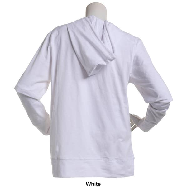Womens Mountain Ridge Solid Long Sleeve Slub Hoodie