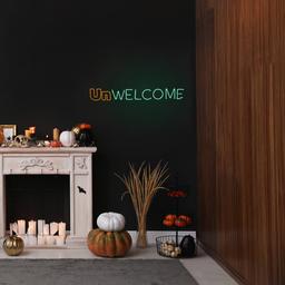 National Tree 50in. Halloween Unwelcome Neon Style Sign