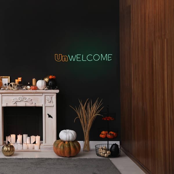 National Tree 50in. Halloween Unwelcome Neon Style Sign