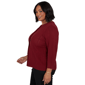 Plus Size Emaline Country Code 3/4 Sleeve Pointelle Cardigan - image 4