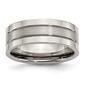 Mens Endless Affection&#40;tm&#41; Titanium Grooved 8mm Wedding Band - image 1