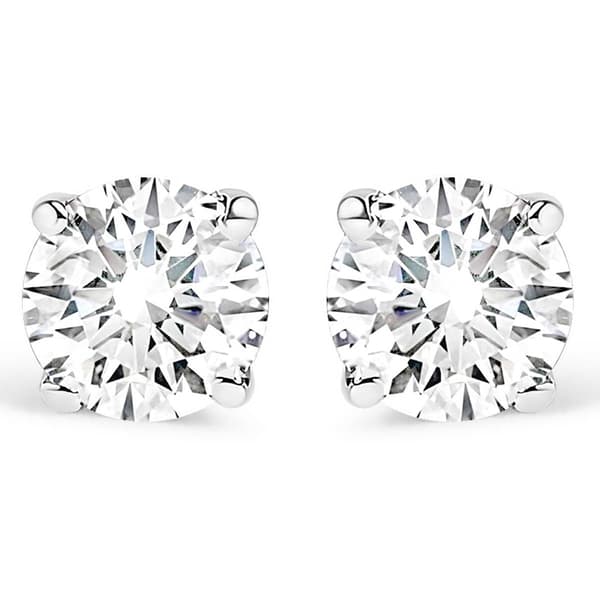 Haus of Brilliance Silver 3/8ctw. Lab Grown Diamond Stud Earrings