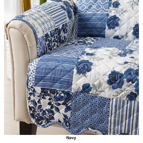 FreshFolds&#8482; Reversible Floral Patchwork Furniture Protector
