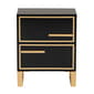 Baxton Studio Giolla Glam & Luxe Black Wood 2-Drawer Nightstand - image 4