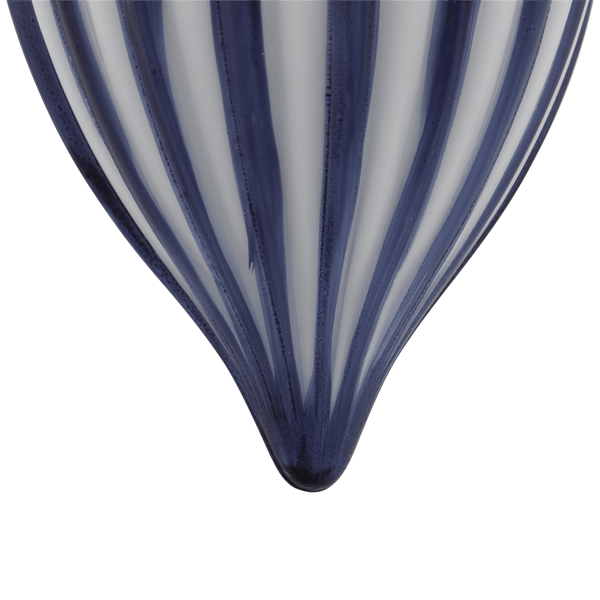 Northlight Blue & White Striped Finial Glass Christmas Ornament