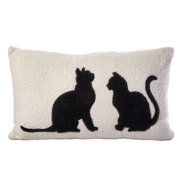 Sherpa Cats Decorative Pillow - 12x21 - image 