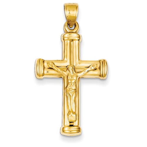 Gold Classics&#40;tm&#41; 14kt. Reversible 35mm Crucifix Cross - image 