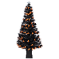 Northlight 5ft. Black Fiber Optic LED Pine Potted Halloween Tree - image 2