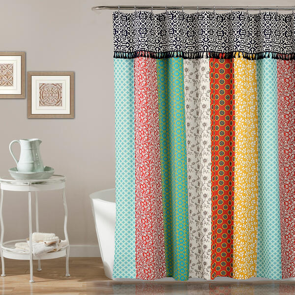 Lush Decor(R) Boho Patch Shower Curtain - image 