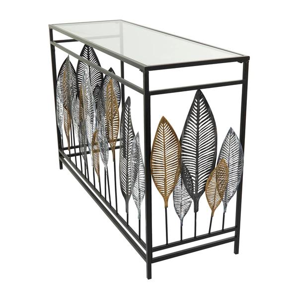 9th & Pike® Black Metal Contemporary Console Table