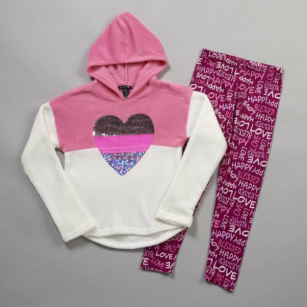 Girls (7-12) Insta Girl(R) Fleece Heart Hoodie &amp; Legging Set - image 