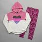Girls (7-12) Insta Girl(R) Fleece Heart Hoodie &amp; Legging Set - image 1