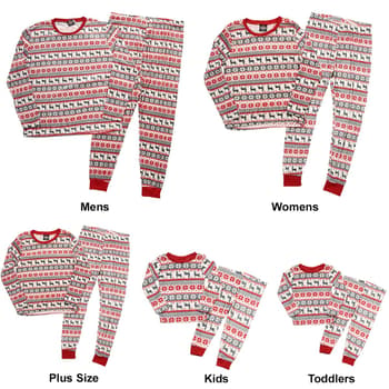 PJ s Presents Holiday Fair Isle Jogger Family Pajama Set