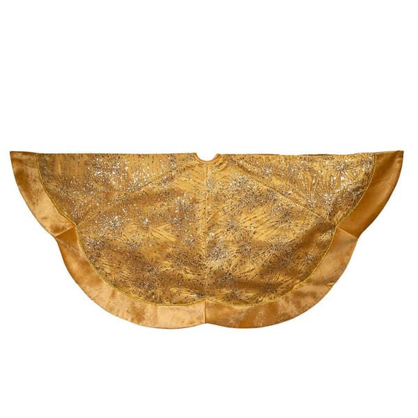 Kurt S. Adler 60in. Gold Glitter Tree Skirt