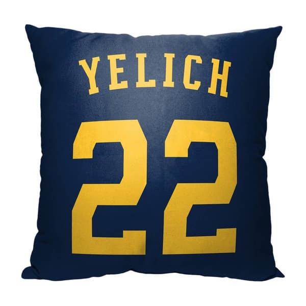 Northwest Milwaukee Brewers 22 Christian Yelich Throw Pillow