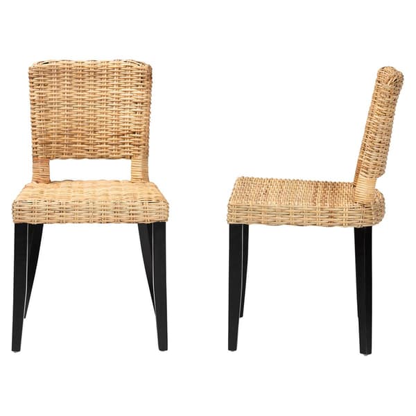 bali & pari Dermot Modern Bohemian Natural Rattan Dining Chair