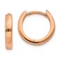 Gold Classics&#40;tm&#41; 14kt. Rose Gold Hinged Hoop Earrings - image 1