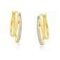 Gianni Argento Diamond Accent Double Hoop Earrings - image 2