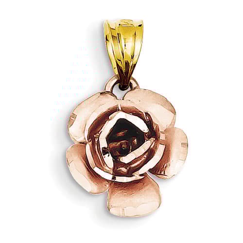 Gold Classics&#40;tm&#41; 14kt. Two-Tone Rose Pendant - image 
