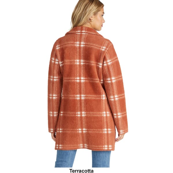 Womens NVLT Plaid Coatigan