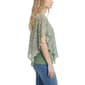 Womens NY Collection Abstract Leaf Poncho Blouse - image 3