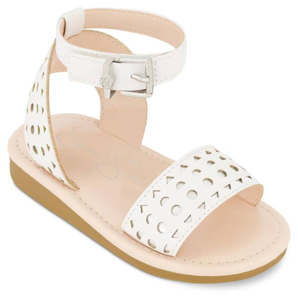 Little Girls Jessica Simpson Janey Perforated Slingback Sandals - image 