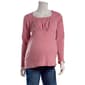 Womens Maternity Times Two Umbrella Neck Gathered Bust Tee - image 1