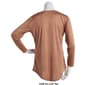 Juniors Plus Poof! Solid V-Neck Round Hem Tee - image 2