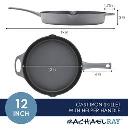 Rachael Ray Premium Rust-Resistant™ Cast Iron Skillet - 12-Inch