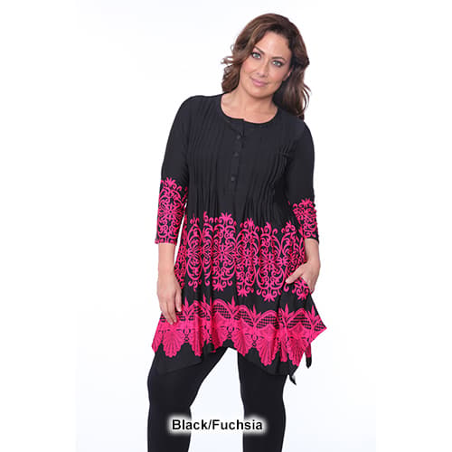 Plus Size White Mark Lucy Medallion Print Tunic