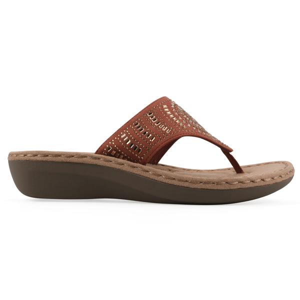 Womens Cliffs by White Mountain Cienna Memory Foam Thong Sandals