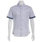 Mens Campia Short Sleeve Cotton Spandex Button Down Shirt - Royal - image 1