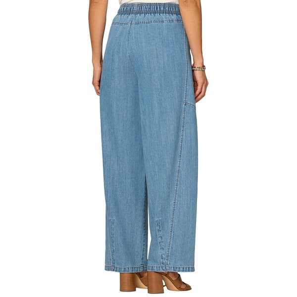Womens Democracy "Ab"leisure Skyrise Snap Hem Wide Leg Jeans